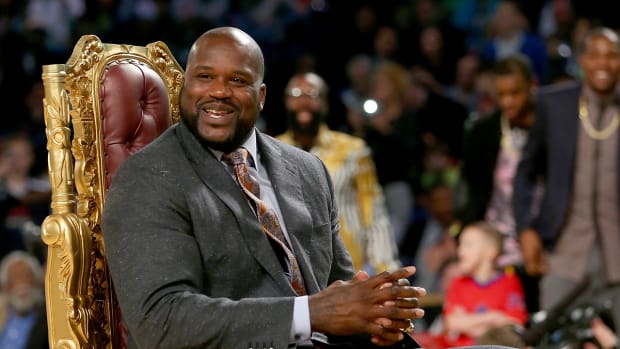 Watch: Shaq shoved into Christmas tree - image